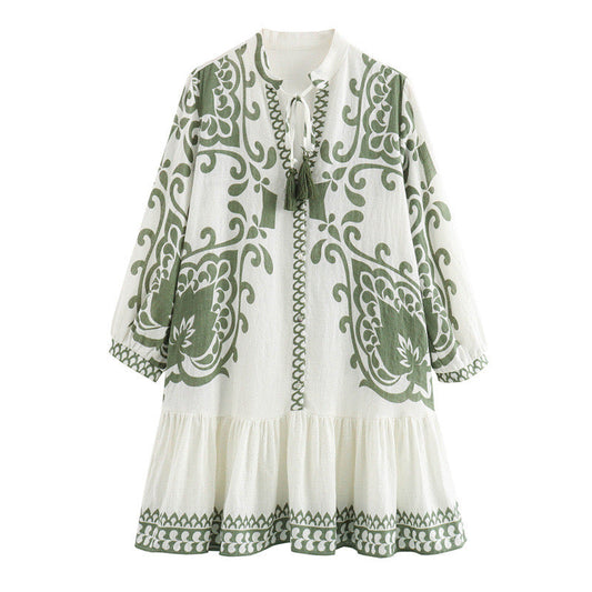 Zhenya Printed Summer Dress