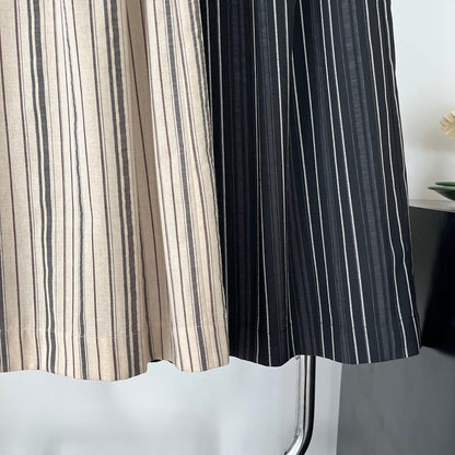 Elon Statement Striped Pants In Beige