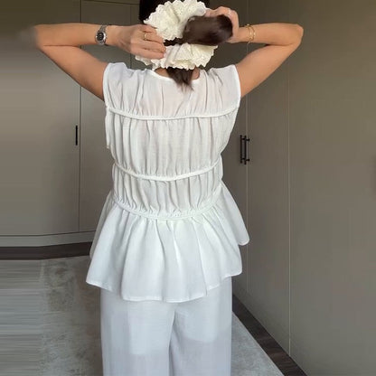 Iraida Summer Co-Ord Set In White
