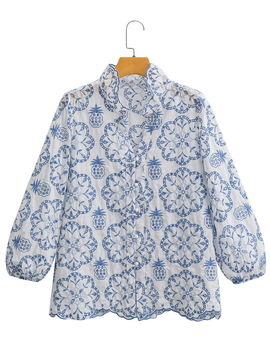 Silisa Eyelet Cotton Shirt