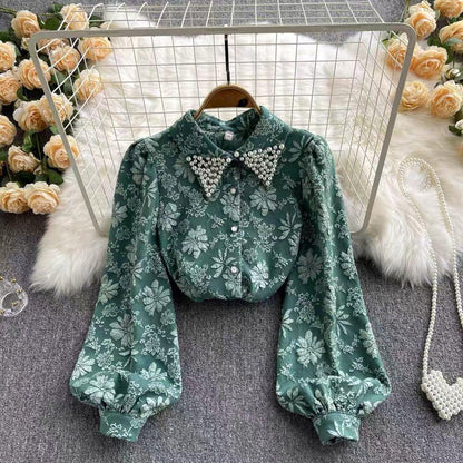Sebia Embroidered Blouse In Green