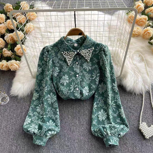 Sebia Embroidered Blouse In Green