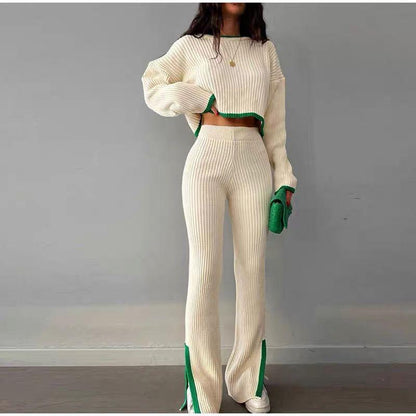 Flavia Woolen Coord Set In White