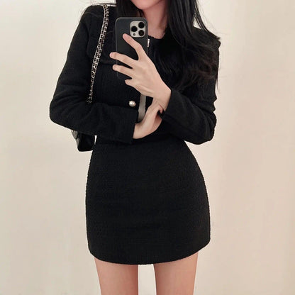 Gemma Tweed 2 Pc Set In Black
