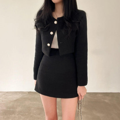 Gemma Tweed 2 Pc Set In Black
