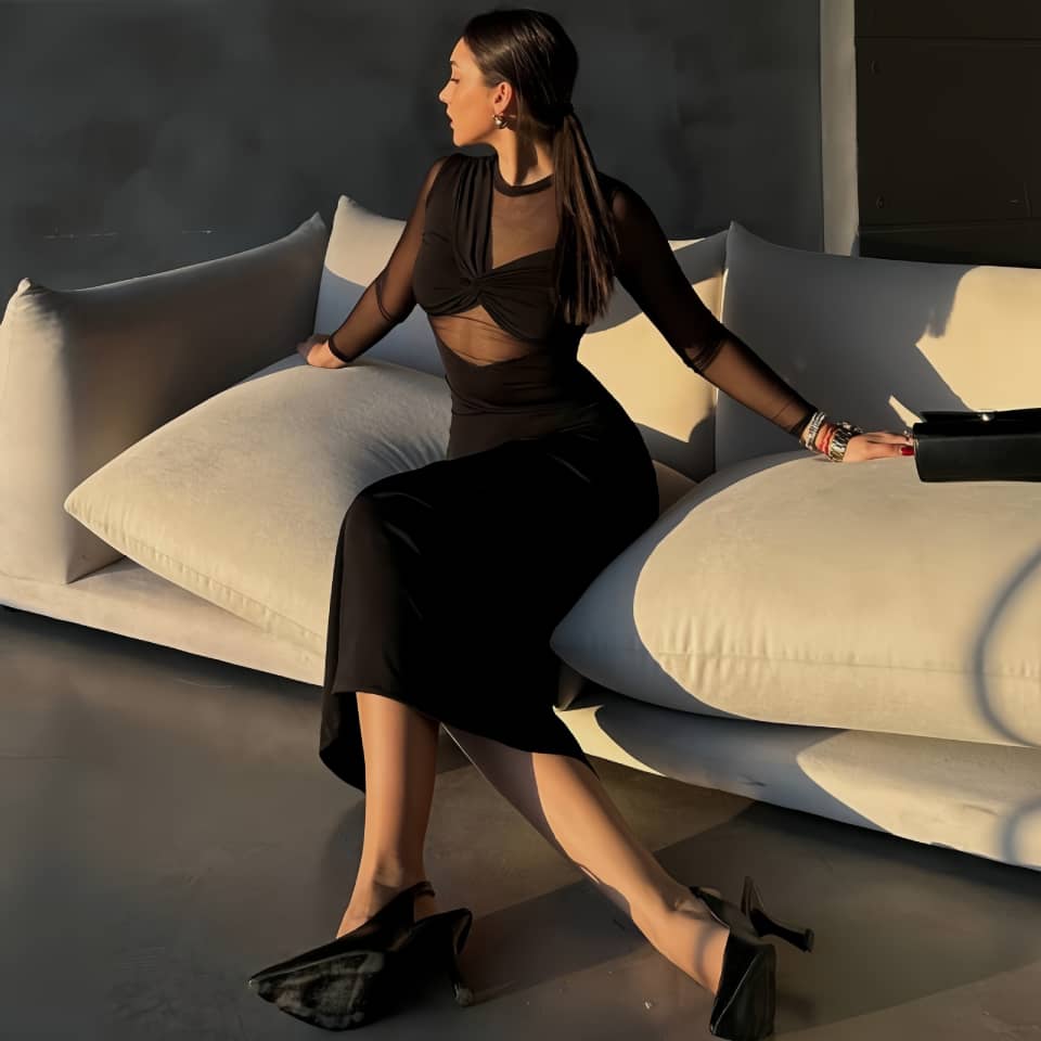 Denzen Statement Bodycon Maxi Dress