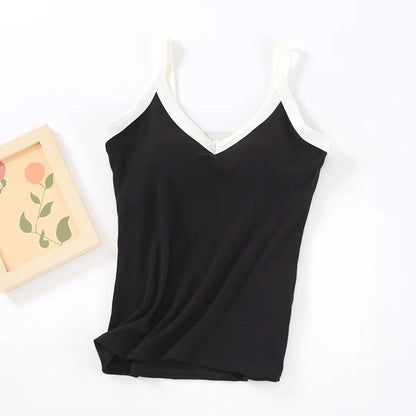 Bagatelle Tank Tops with Inbuilt Bra In Pink