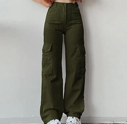Roderno Cargo Statement Pants In Olive