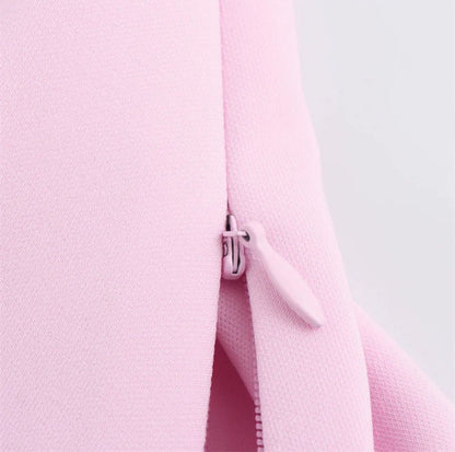 Hilton Statement Vest Knot Top In Pink