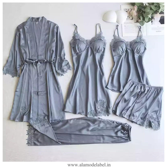 Anastasia Luxury Loungewear Set In Grey