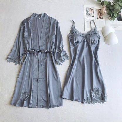 Anastasia Luxury Loungewear Set In Grey