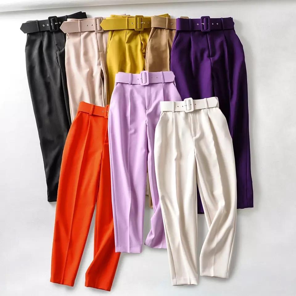 Luxury Trinity Pants In Dark Purple
