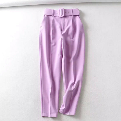 Luxury Trinity Pants In Light Purple