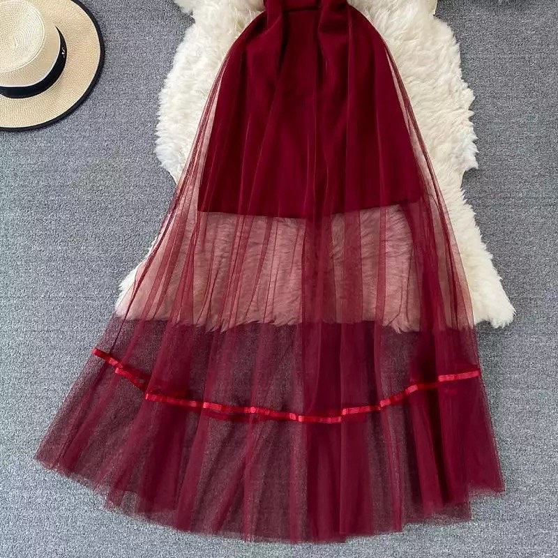 Philo Mesh Detailed Dress
