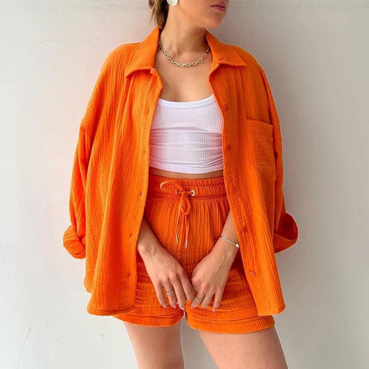 Jeremy Summer Two Piece Set In Orange