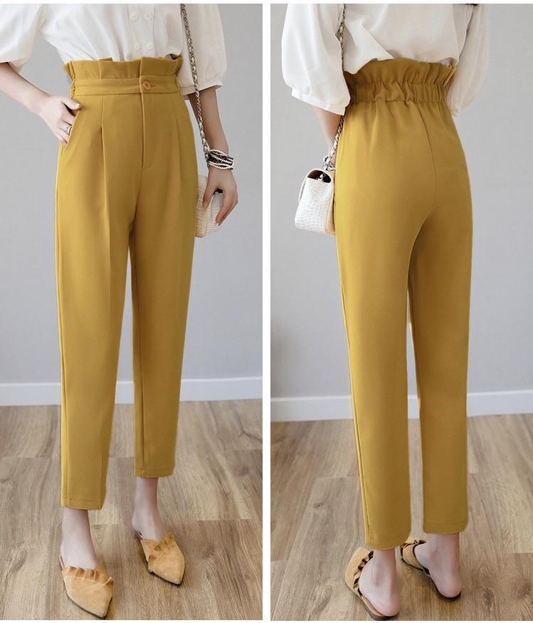 Terry Ruffled Pants In Black