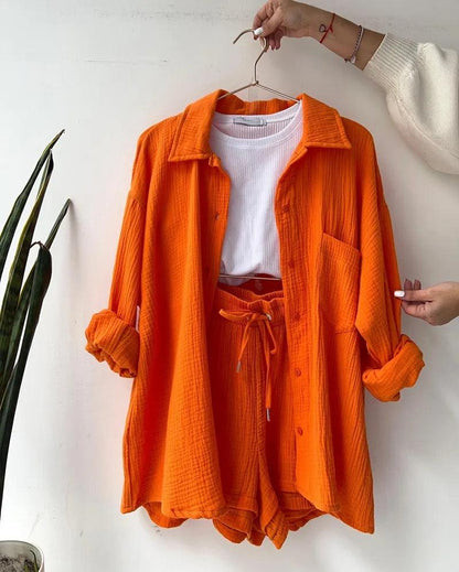 Jeremy Summer Two Piece Set In Orange