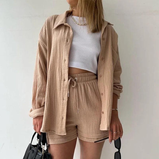 Jeremy Summer Two Piece Set In Brown