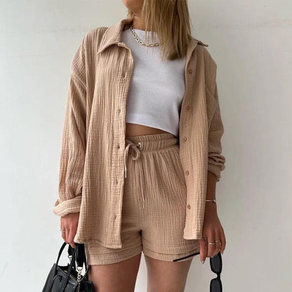 Jeremy Summer Two Piece Set In Brown