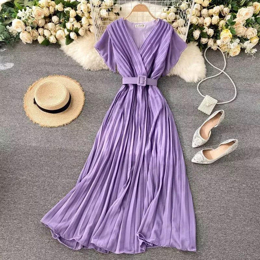 Parota Statement Dress In Purple
