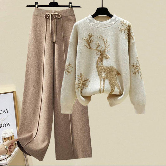 Siruki Woolen Coord Set In Beige