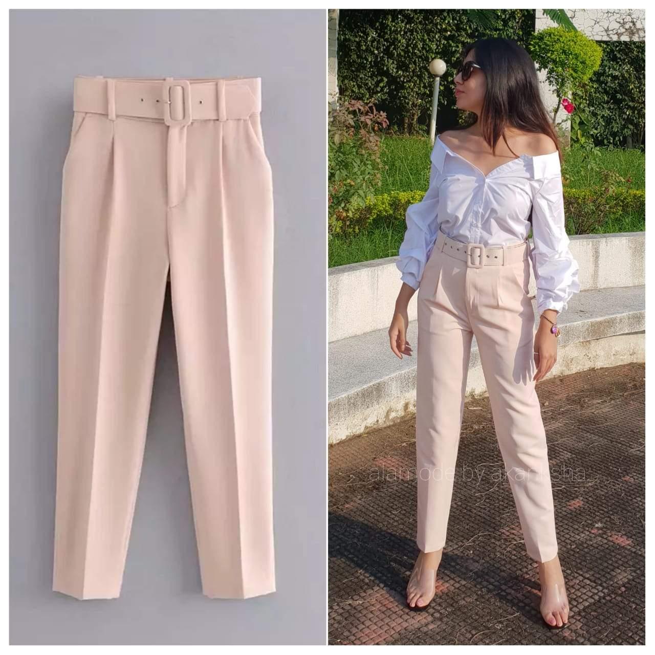 Luxury Trinity Pants In Nude