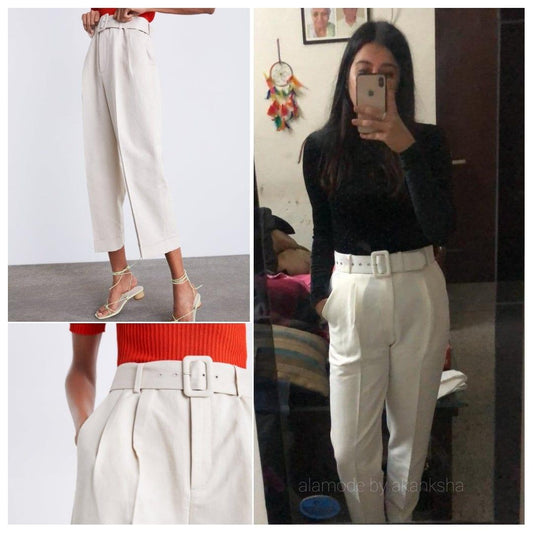 Luxury Trinity Pants In White
